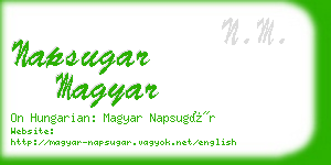 napsugar magyar business card